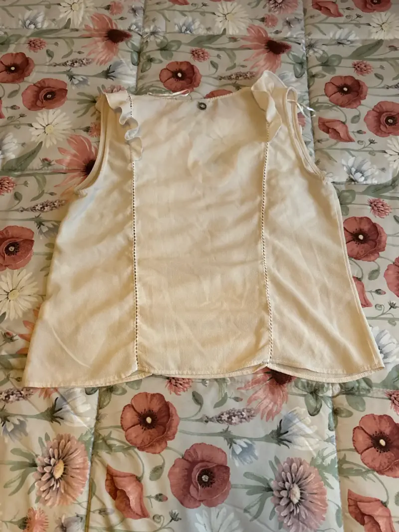Blusa sin mangas color blanco - 2