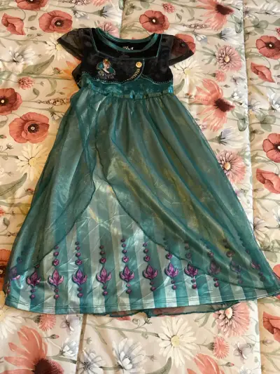 Disfraz infantil de princesa turquesa - miniatura 1