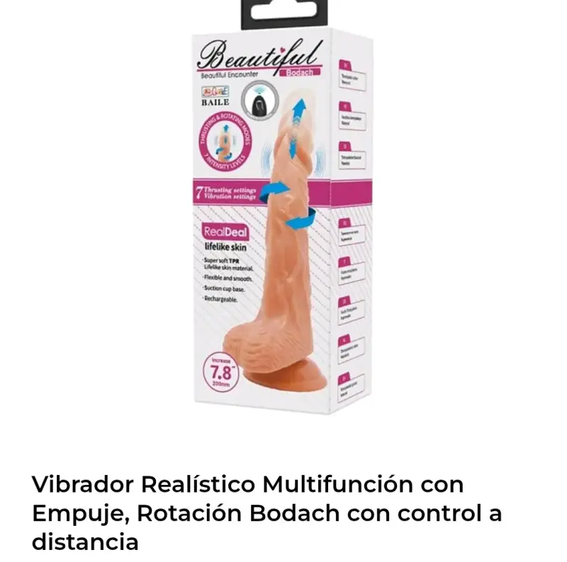 Vibrador Realista con Control Remoto