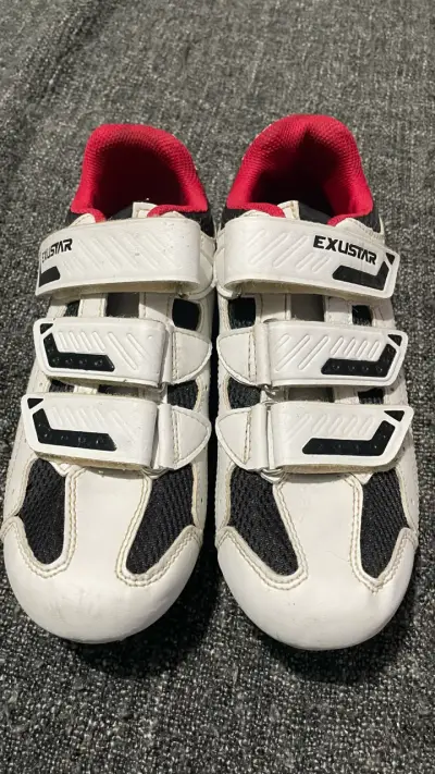 Zapatillas ciclismo Exustar blancas - miniatura 1