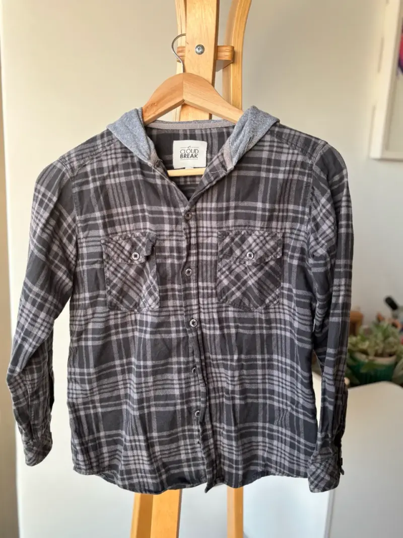 Camisa de franela con capucha - 2