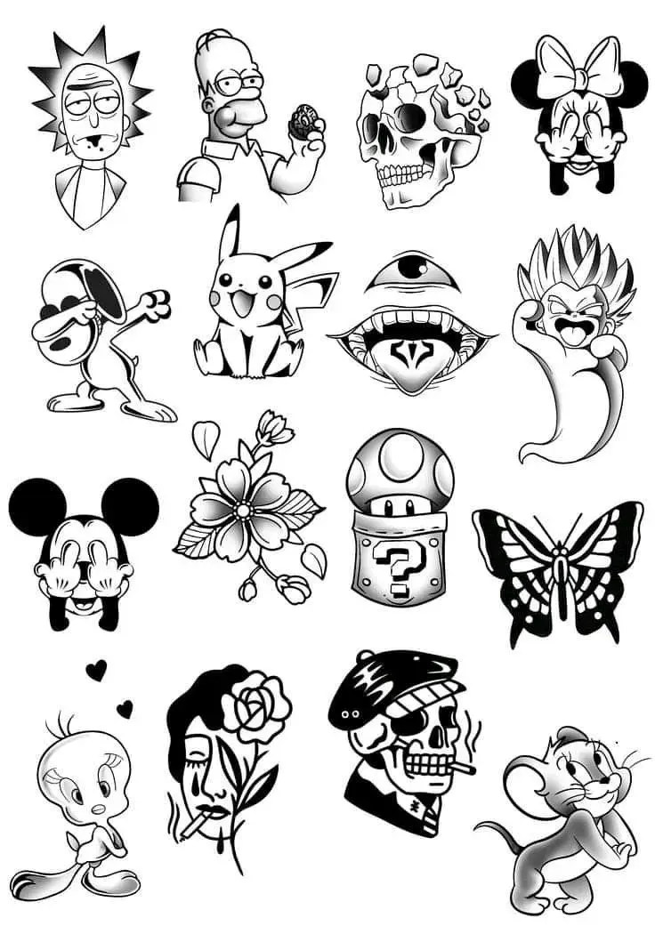 Hojas de calcomanías de personajes - 2