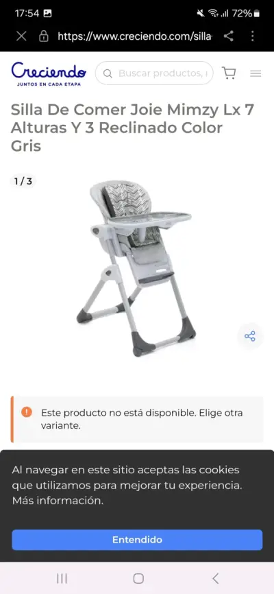 Silla alta plegable para bebé - miniatura 3