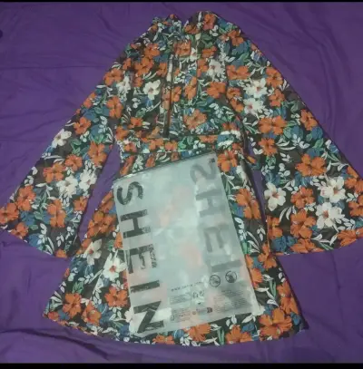 Vestido floral Shein multicolor - miniatura 1