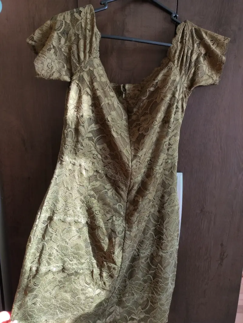 Vestido Guess encaje verde oliva - 2