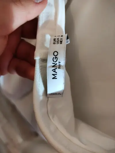 Vestido mango blanco sin mangas sin espalda - miniatura 3