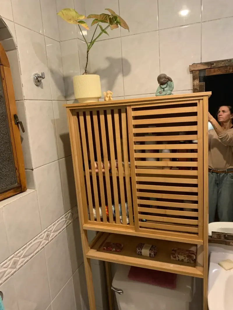Estantería de baño de madera - 2