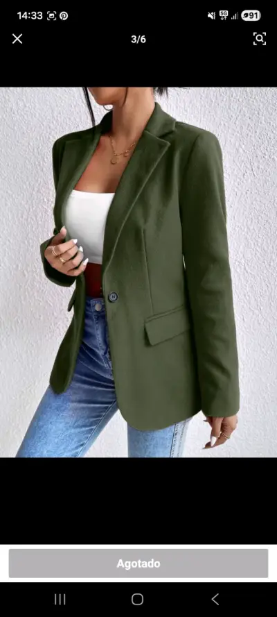Blazer verde elegante - miniatura 2