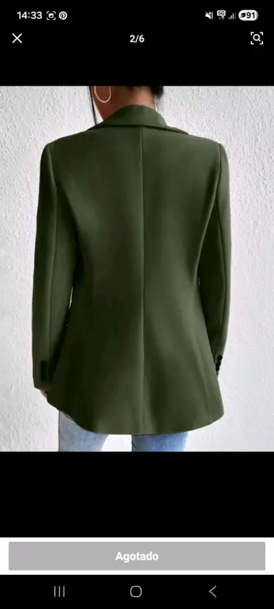 Blazer verde elegante - miniatura 3