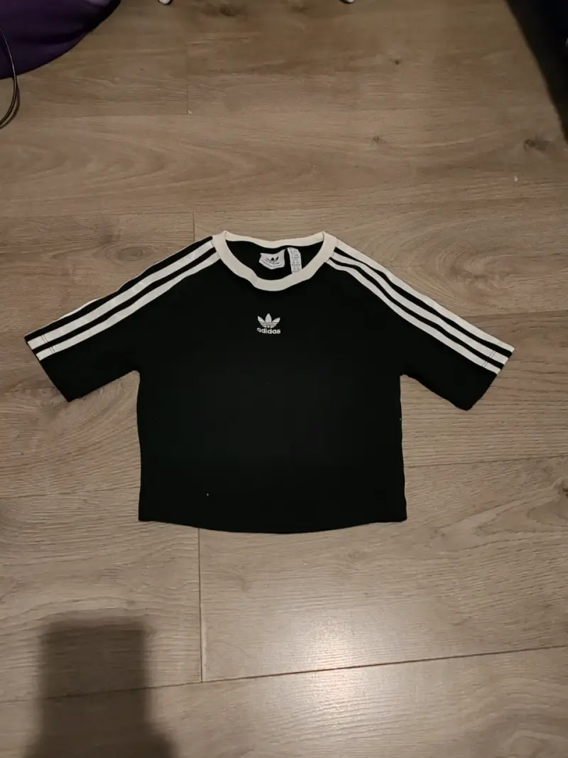 Polera Adidas mujer XS con franjas - 1