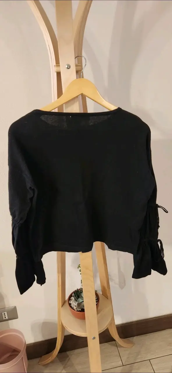 Sweater negro con lazo MANGO Talla XS - 2