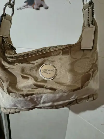 Cartera Coach beige pequeña - miniatura 6