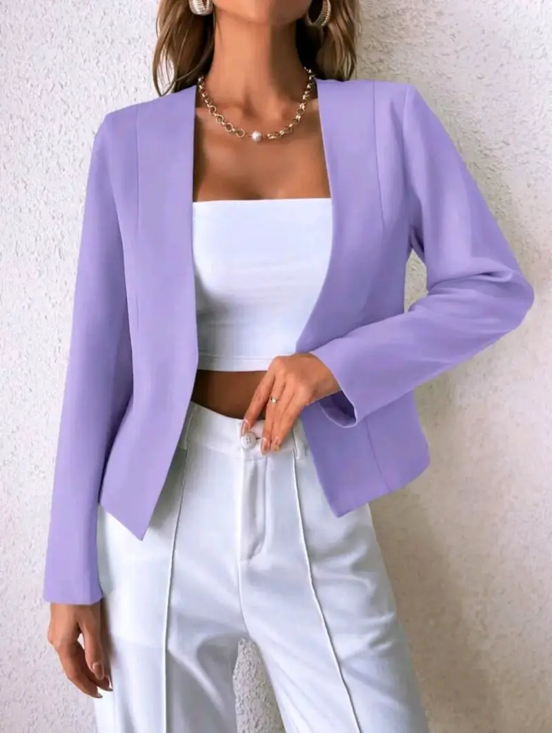Blazer lila elegante mujer - 1