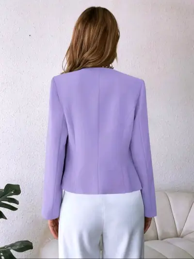 Blazer lila elegante mujer - miniatura 2