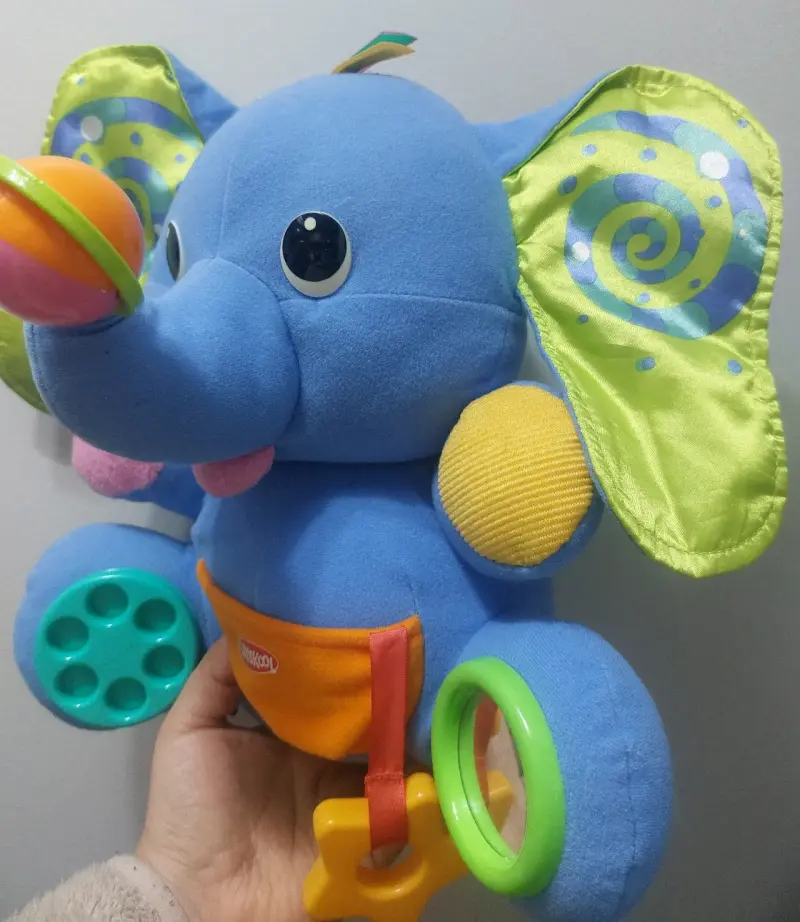 Peluche elefante azul interactivo - 1
