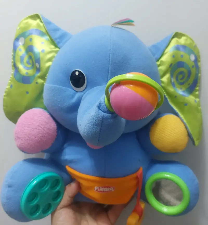 Peluche elefante azul interactivo - 2