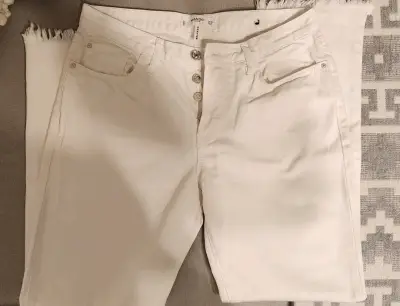 Jeans mujer blancos MANGO Talla 36 - miniatura 1