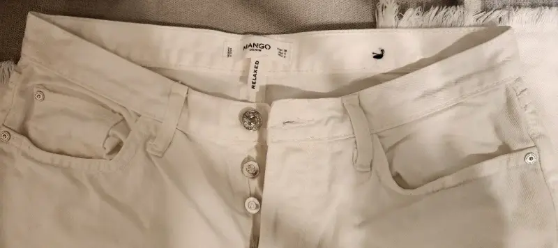 Jeans mujer blancos MANGO Talla 36 - 2