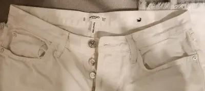 Jeans mujer blancos MANGO Talla 36 - miniatura 2
