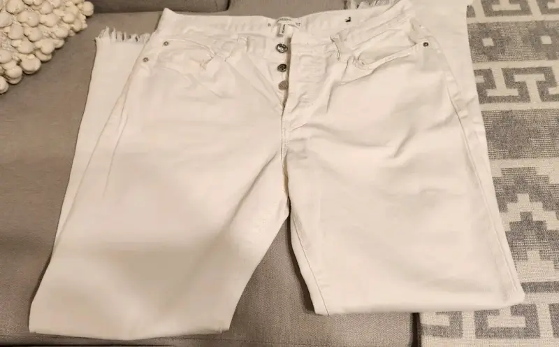 Jeans mujer blancos MANGO Talla 36 - 3