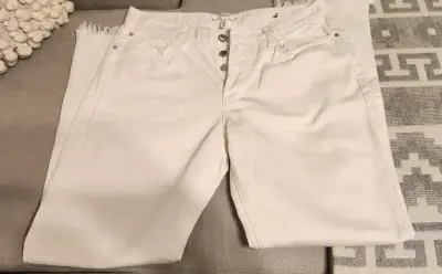 Jeans mujer blancos MANGO Talla 36 - miniatura 3