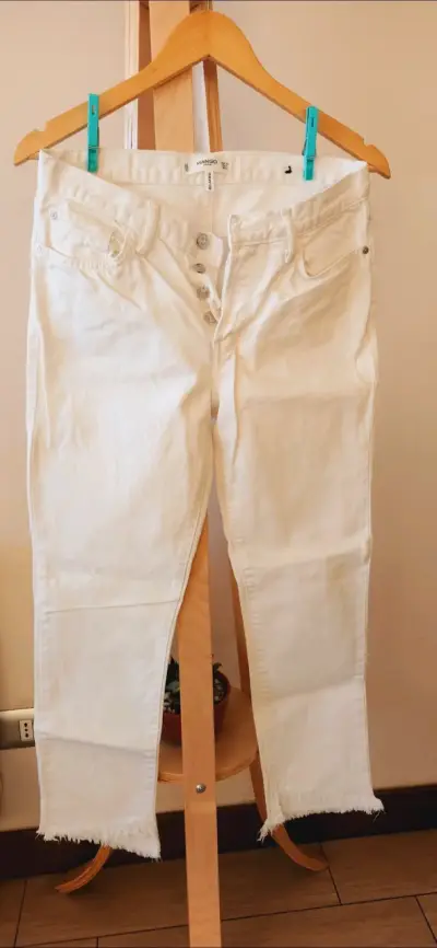 Jeans mujer blancos MANGO Talla 36 - miniatura 4