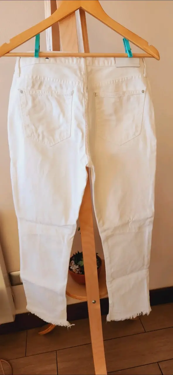 Jeans mujer blancos MANGO Talla 36 - 6
