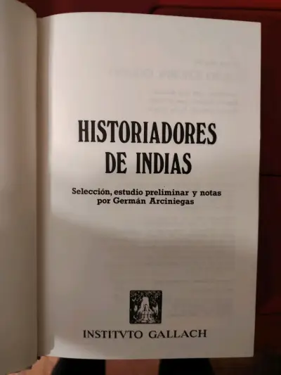 Libro Historiadores de Indias - miniatura 1