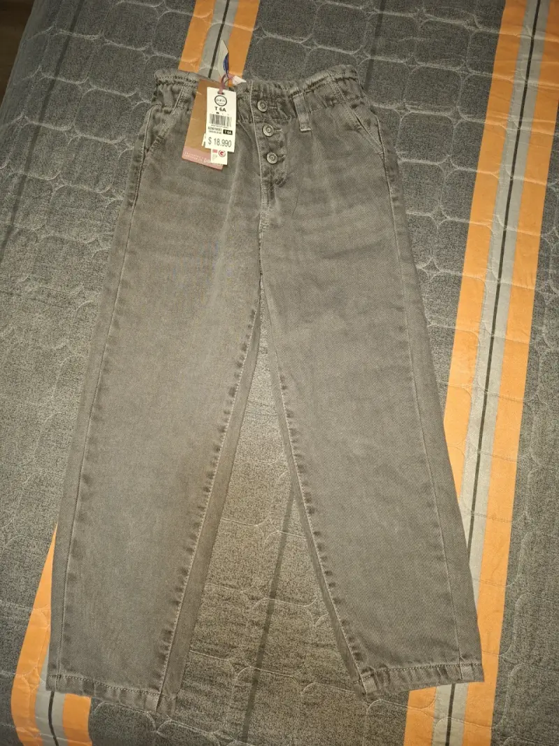 Pantalón gris de mezclilla - 1