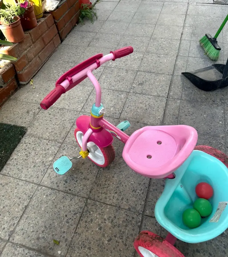 Triciclo infantil rosa - 4