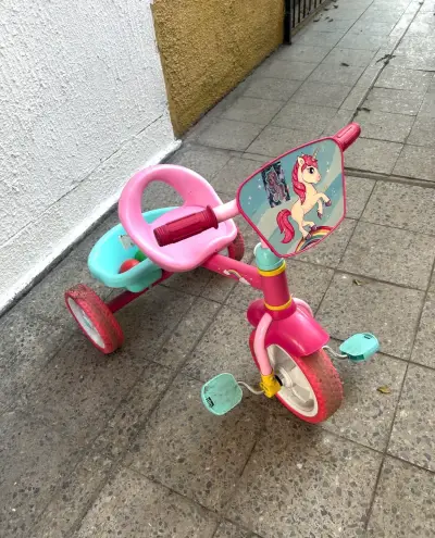 Triciclo infantil rosa - miniatura 6