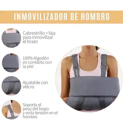 Inmovilizador de hombro gris unisex - miniatura 1