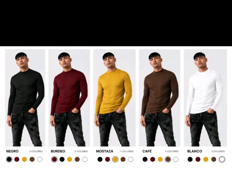 Polera manga larga calientita colores variados