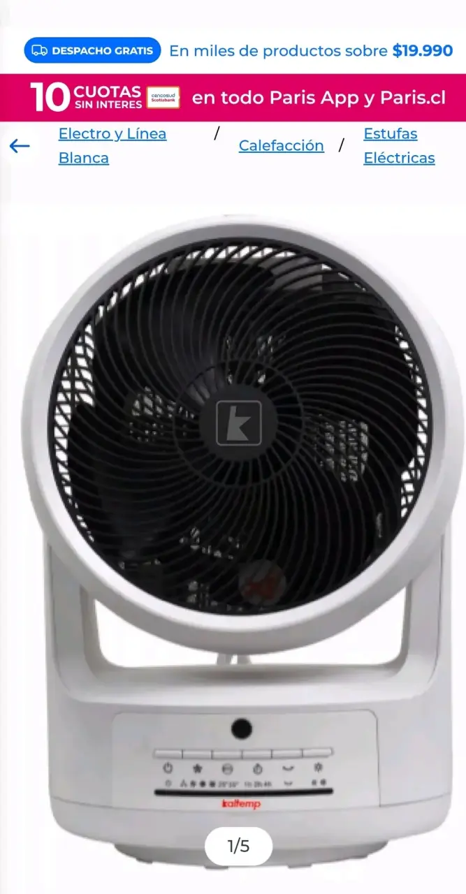 Calefactor/Ventilador Kaltemp blanco - 2