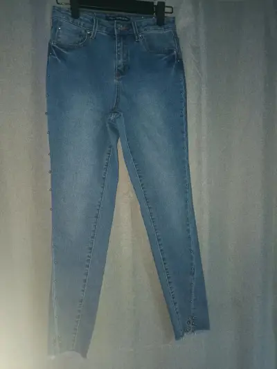 Jeans Skinny con tachas laterales - miniatura 1
