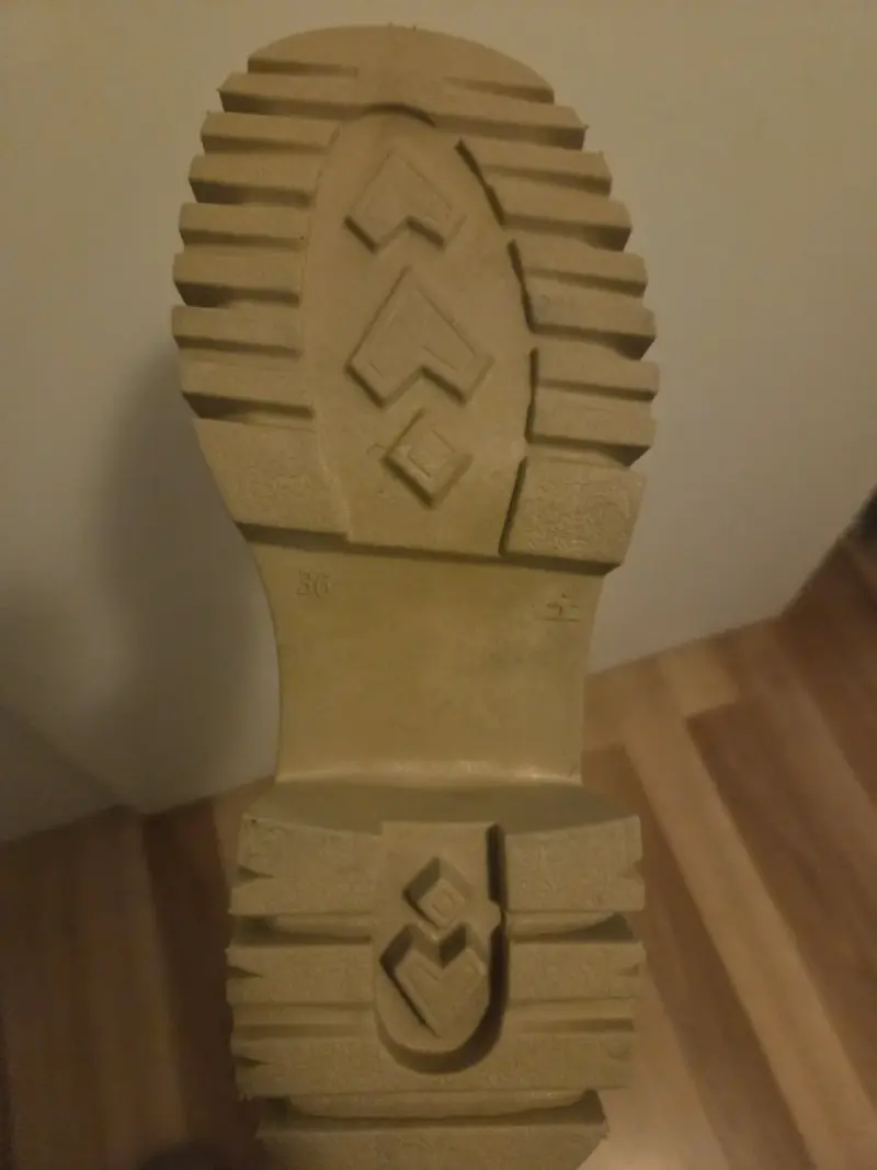 Botines de cuero camel con plataforma - 5