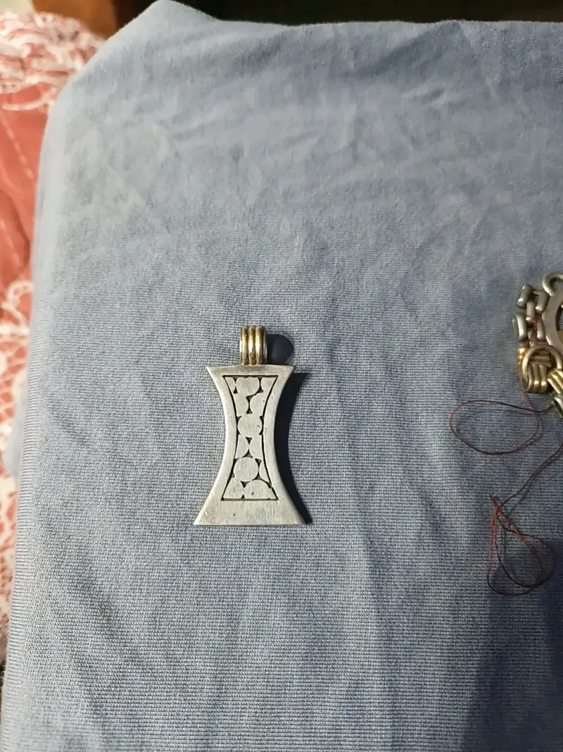 Colgante de plata italiana y oro - 1