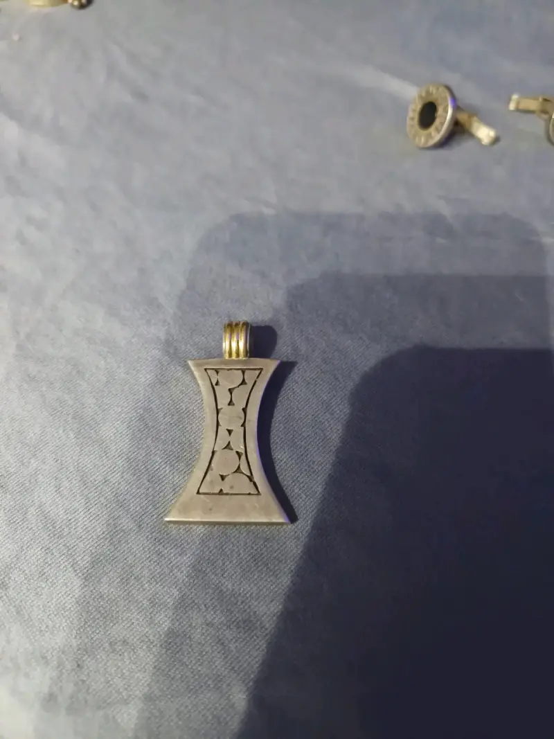Colgante de plata italiana y oro - 2