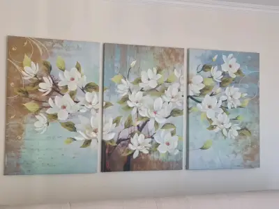 Tríptico flores magnolias - miniatura 1