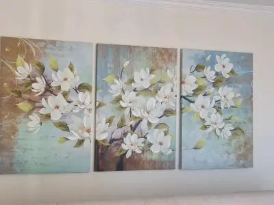 Tríptico flores magnolias - miniatura 2