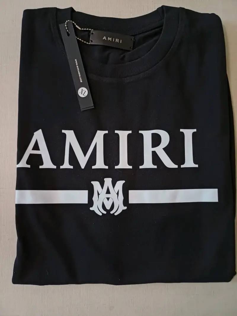 Polera Amiri negra con logo - 1