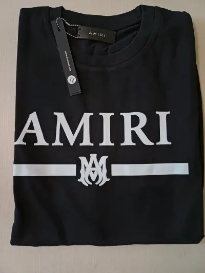 Polera Amiri negra con logo - miniatura 1