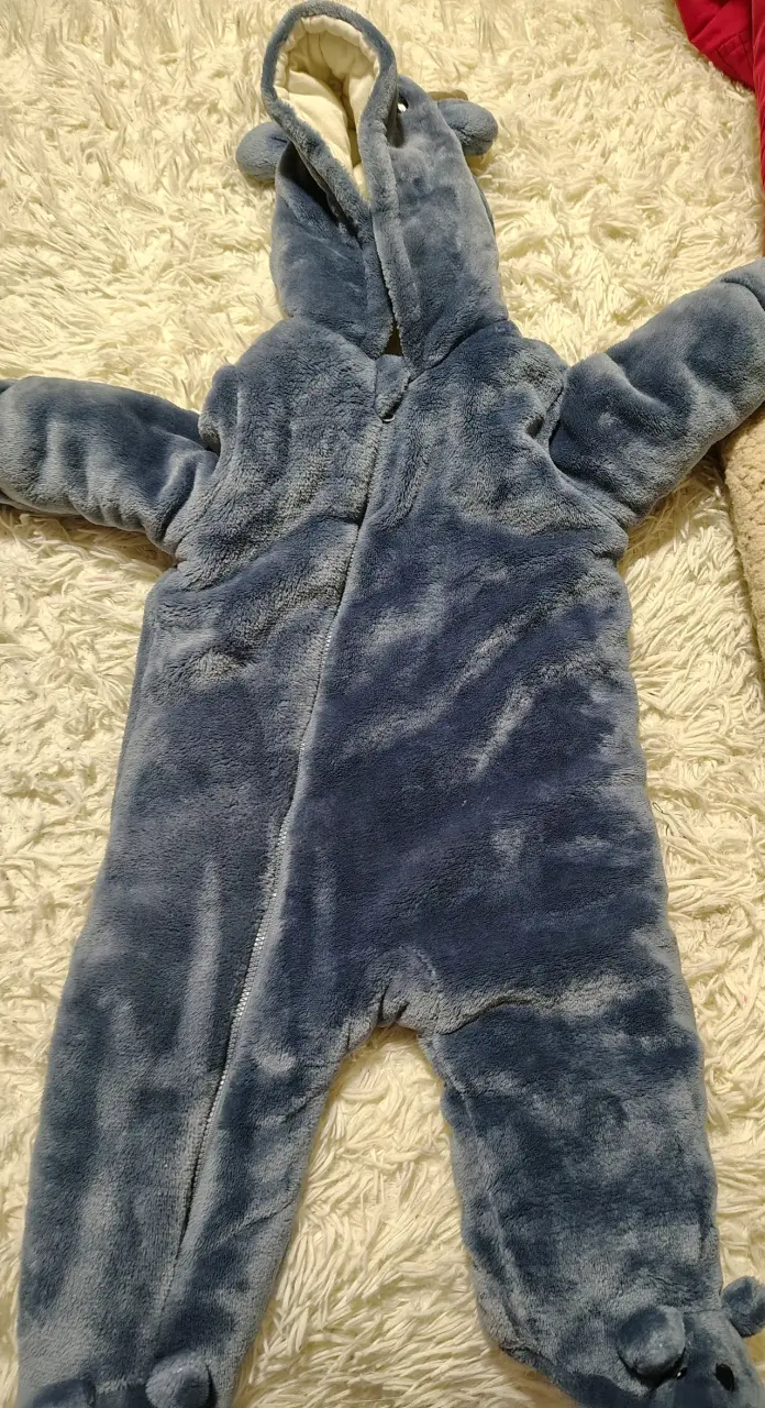 Enterito polar azul para bebé