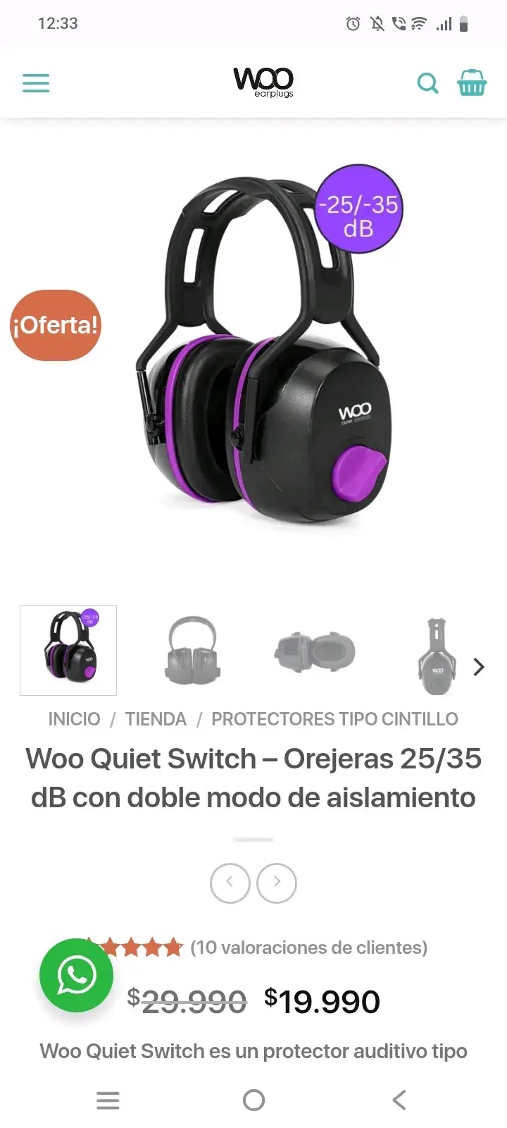Audífonos Woo Quiet Switch - 3