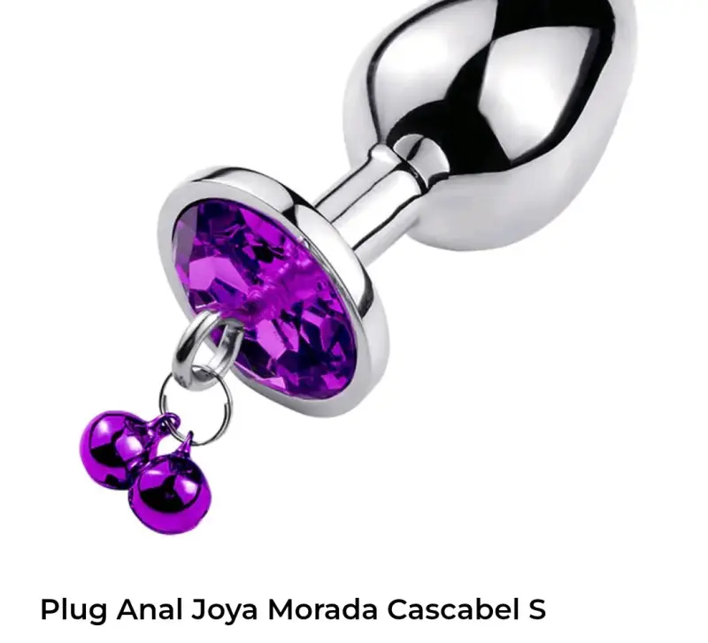Plug anal con joya morada