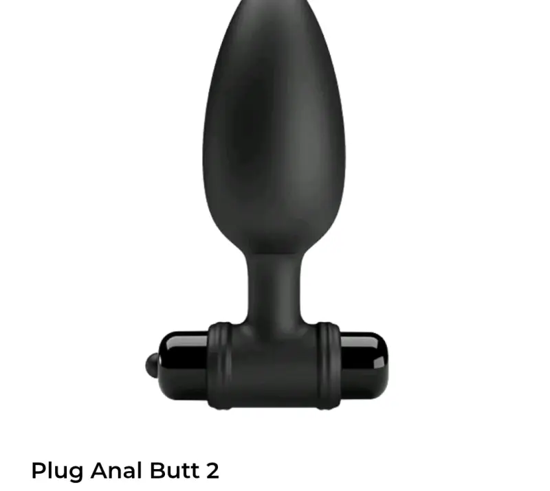 Plug anal negro con vibración