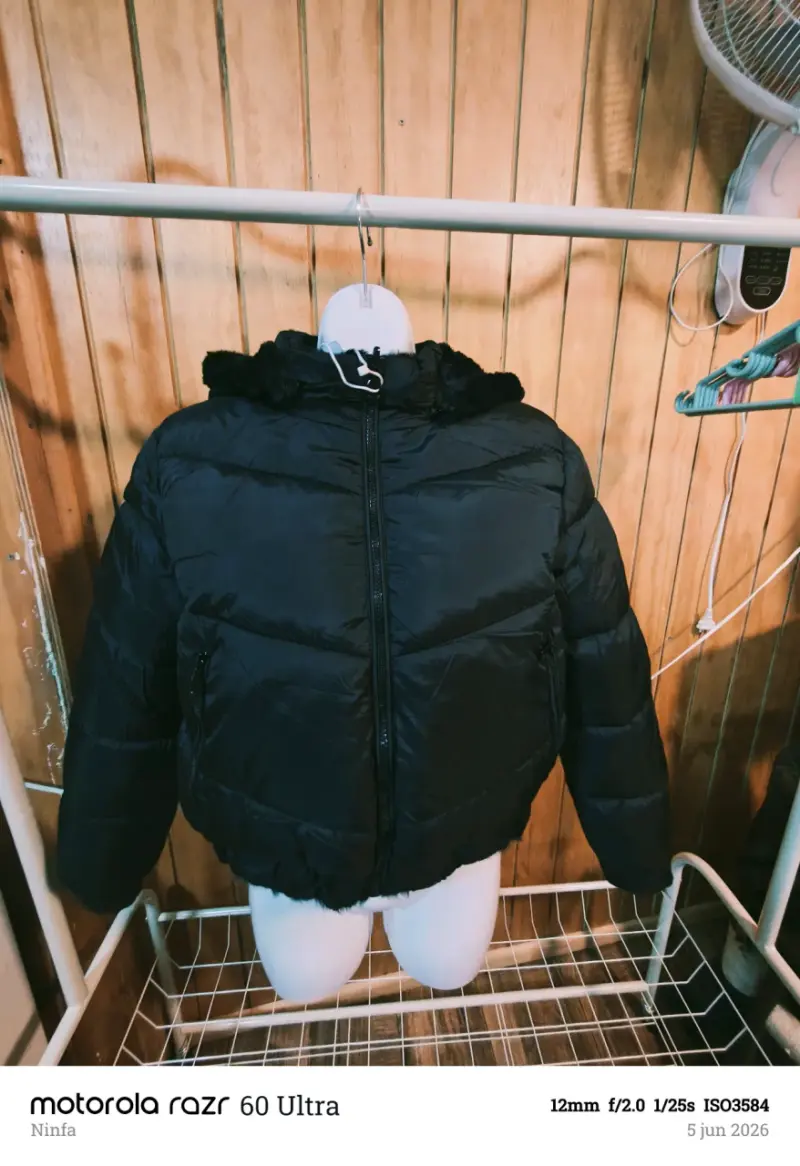 Chaqueta negra acolchada reversible mujer talla M - 1