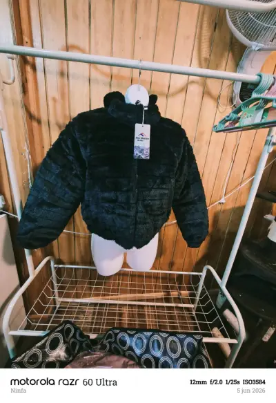 Chaqueta negra acolchada reversible mujer talla M - miniatura 2