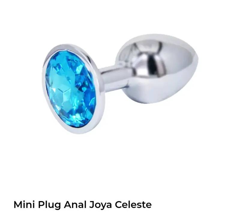 Mini plug anal con joya celeste
