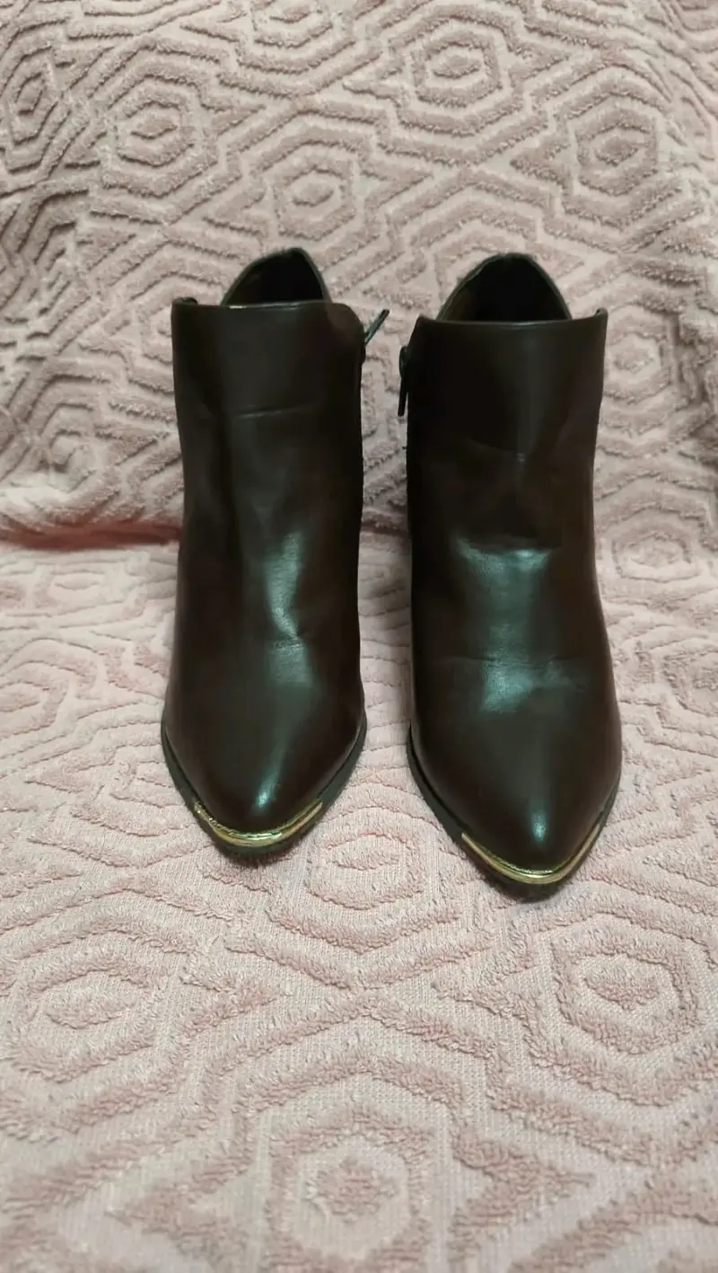 Botines de cuero marrón - 1